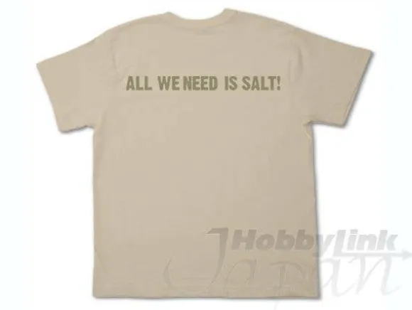 Cafeteria of White Base T-Shirt Light Beige L