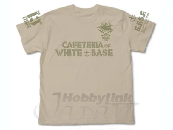 Cafeteria of White Base T-Shirt Light Beige L