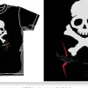 Cross Bone Face T-Shirt Black L