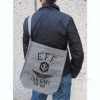 E.F.F. Far East Shoulder Tote Bag Grey