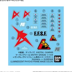 1/144 ENTRY GRADE NU Gundam (Psycoframe Luminous Image Color) Original Marking Sticker Set
