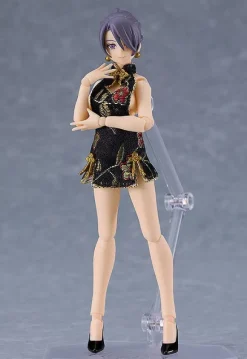figma Styles Mini Skirt Chinese Dress (Black)