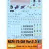 1/100 GD-61 MG RGM-79 GM Ver.2.0 Decals