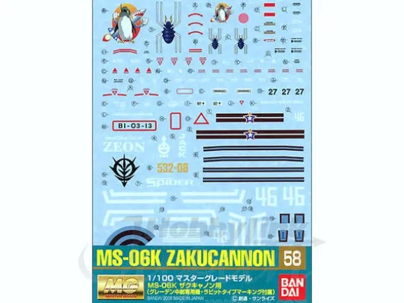 1/100 GD-58 MG Zaku Cannon Decals