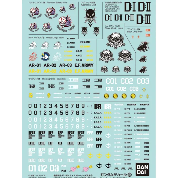 Gundam Decal No.136 Mobile Suit Gundam Side Stories 1