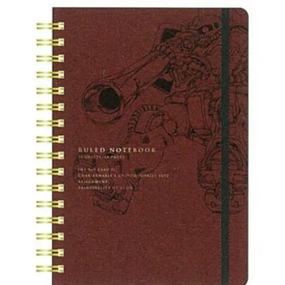 Gundam Stationery VI Ring Notebook A6 MS-06S (Char's Zaku II)