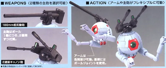 1/144 HGUC RB-79 Ball Twin Set