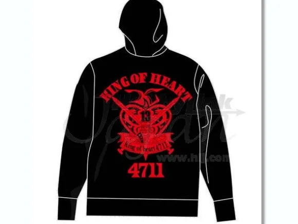 King of Heart Zip-Up Parka Black L