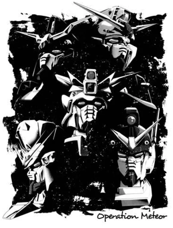 Mobile Report Gundam Wing: Operation Meteor MS T-Shirt / White-L