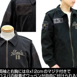 Mobile Suit Gundam: A Baoa Qu Embroidery Tour Jacket: Black-L