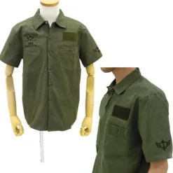Mobile Suit Gundam Assault Mobile Army Emblem Based Work Shirt : Moss-XL