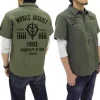 Mobile Suit Gundam Assault Mobile Army Emblem Based Work Shirt : Moss-M