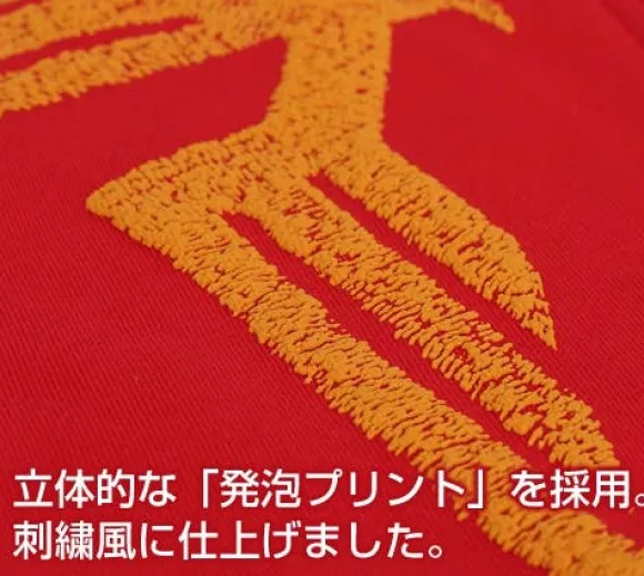 Mobile Suit Gundam: Char's Cloak Embroidery-Style Print Zip Parka: Red-XL