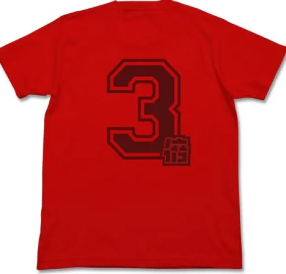 Mobile Suit Gundam: Char's 3 Times Dry T-Shirt: Red-S