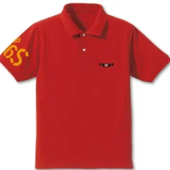 Mobile Suit Gundam: Char's Zaku Mono-Eye Embroidered Polo Shirt / Red-Xl