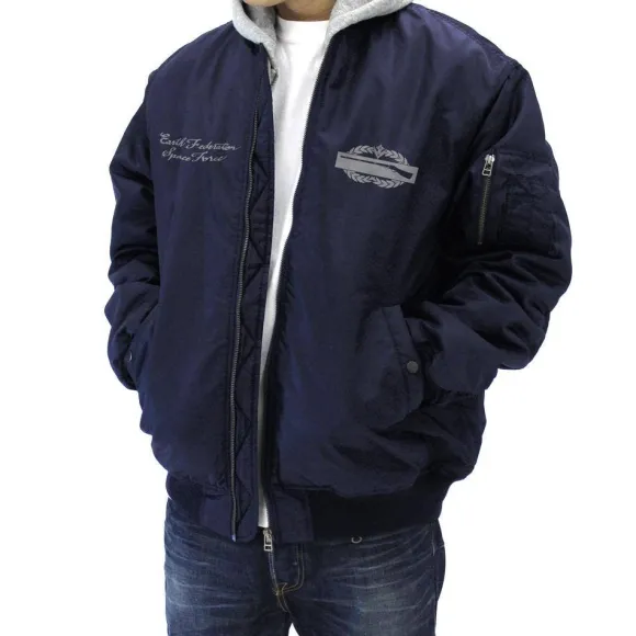 Mobile Suit Gundam: Earth Federation Space Force MA-1 Jacket Navy M