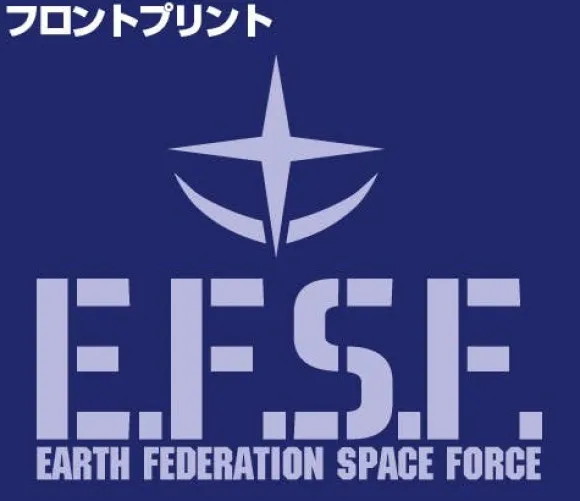 Mobile Suit Gundam Earth Federation Space Force Polo Shirt : Cobalt Blue-L