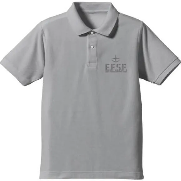 Mobile Suit Gundam Earth Federation Space Force Polo Shirt : OX Gray-M