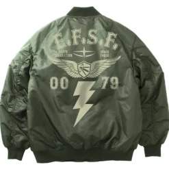 Mobile Suit Gundam: Earth Federation Space Force MA-1 Jacket Moss XL