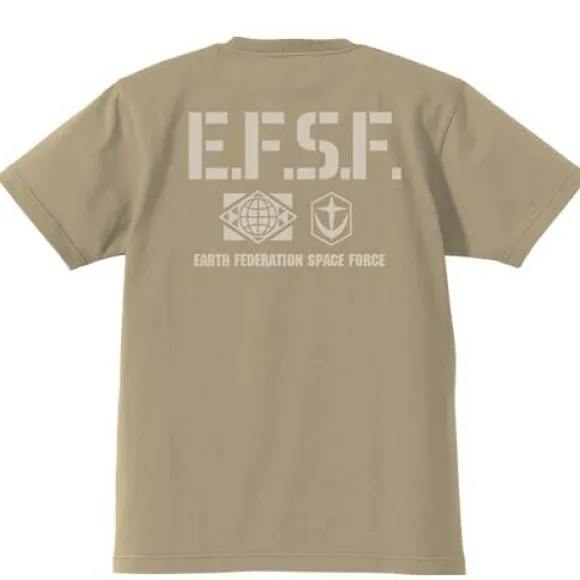 Mobile Suit Gundam E.F.S.F Heavyweight T-Shirt Sand Khaki M