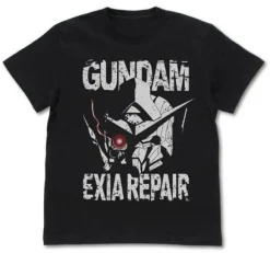 Mobile Suit Gundam 00: Gundam Exia Repair Head T-shirt: Black - S
