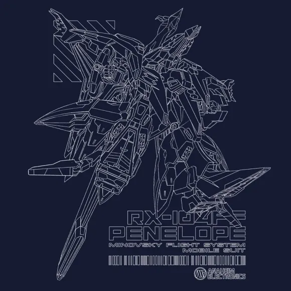 Mobile Suit Gundam: Hathaway's Flash: Penelope T-shirt Navy L