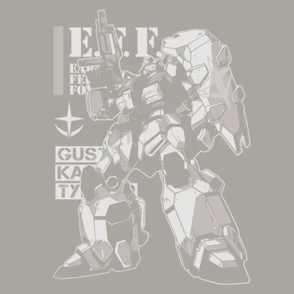 Mobile Suit Gundam: Hathaway's Flash: Gustav Karl 00 T-shirt LIGHT GRAY M
