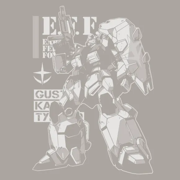 Mobile Suit Gundam Hathaway's Flash: Gustav Karl Type 00 T-Shirt / Light Gray-M