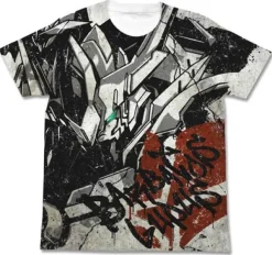 Mobile Suit Gundam: Iron-Blooded Orphans: Gundam Barbatos Lupus Full Graphic T-Shirt / White-Xl
