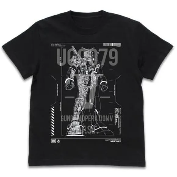 Mobile Suit Gundam: Operation V RX 78 2 Gundam T-Shirt Black L