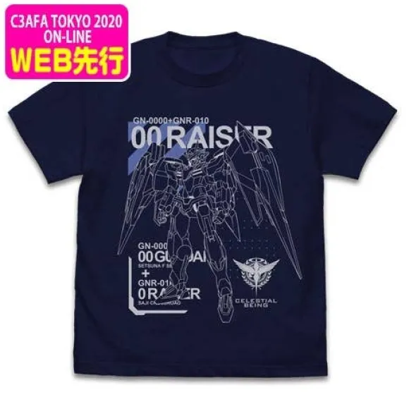 Mobile Suit Gundam 00: 00 Raiser T-shirt Navy S