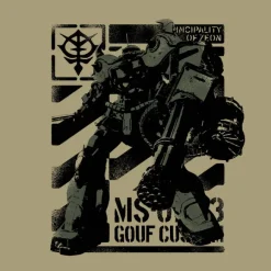 Mobile Suit Gundam: Requiem of Revenge: Midnighters Gouf Custom T-Shirt / SAND KHAKI - L