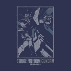 Mobile Suit Gundam SEED DESTINY: Strike Freedom Gundam T-shirt Indigo M