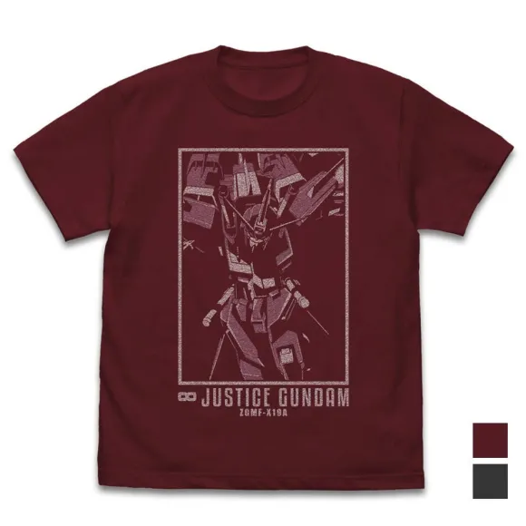 Mobile Suit Gundam Seed Destiny: Infinite Justice Gundam T-Shirt / Burgundy-Xl
