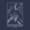 Mobile Suit Gundam Seed Destiny: Strike Freedom Gundam T-Shirt / Indigo-XL