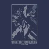 Mobile Suit Gundam SEED DESTINY: Strike Freedom Gundam T-shirt Indigo XL