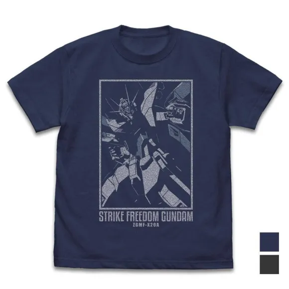 Mobile Suit Gundam SEED DESTINY: Strike Freedom Gundam T-shirt Indigo XL