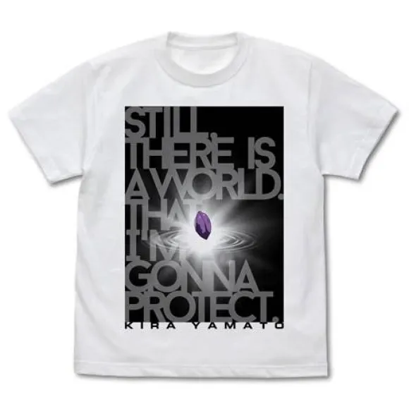 Mobile Suit Gundam SEED: Still There Is a World That I'm Gonna Protect T-shirt English Ver.: White - XL