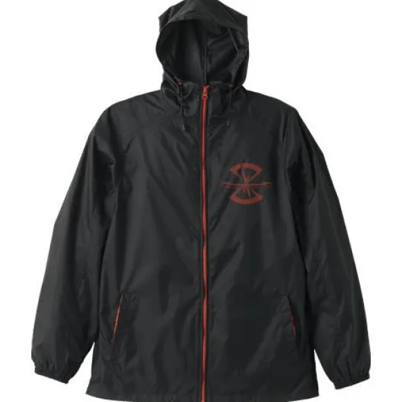 Mobile Suit Gundam SEED: Z.A.F.T Hooded Windbreaker / Black x Red - XL