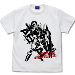 Mobile Suit Gundam The Witch From Mercury: Gundam Aerial T-shirt WHITE S