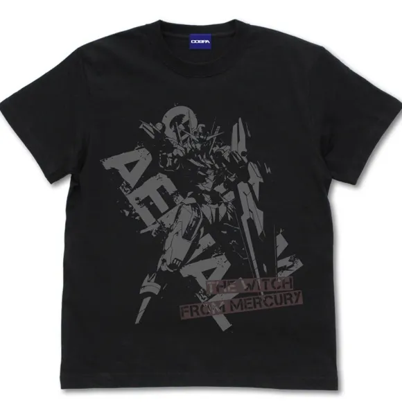 Mobile Suit Gundam The Witch From Mercury: Gundam Aerial T-shirt BLACK S