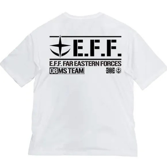 Mobile Suit Gundam 08th MS Platoon: 08th MS Platoon Big Silhouette T-Shirt / White-XL