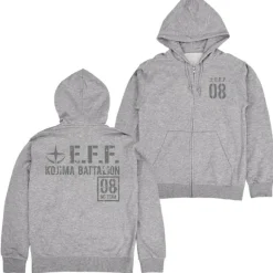 Mobile Suit Gundam 08th MS Platoon: Zip Hoodie / Mix Gray-XXL