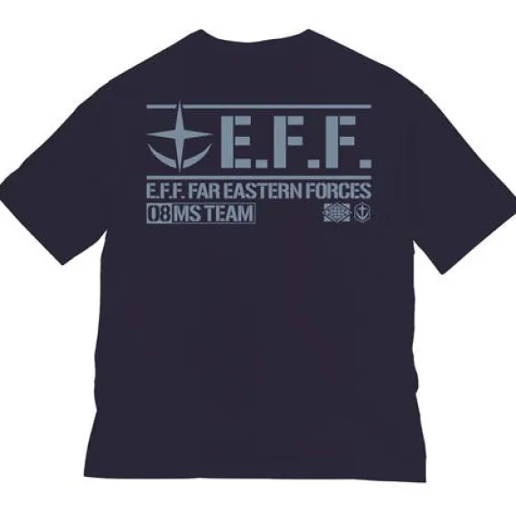 Mobile Suit Gundam 08th MS Platoon: 08th MS Platoon Big Silhouette T-Shirt / Navy-L