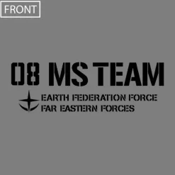 Mobile Suit Gundam 08th MS Platoon: 08th MS Platoon Heavyweight T-Shirt / Mix Gray-XL