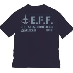Mobile Suit Gundam 08th MS Platoon: 08th MS Platoon Big Silhouette T-Shirt / Navy-XL