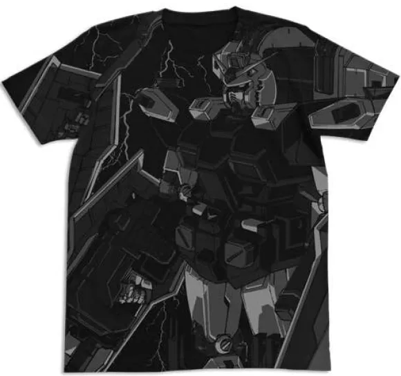 Mobile Suit Gundam Thunderbolt Full Armor Gundam All Print T-shirt Black L