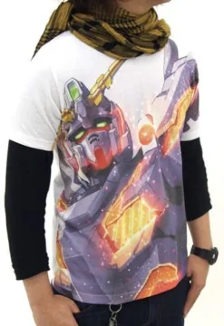 Mobile Suit Gundam Uc (Unicorn): Unicorn Gundam Full Graphic T-Shirt / White-L