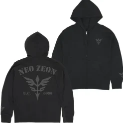 Mobile Suit Gundam Uc (Unicorn): Neo Zeon U.C.0096 Zip Hoodie / Black-L