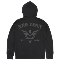 Mobile Suit Gundam Uc (Unicorn): Neo Zeon U.C.0096 Zip Hoodie / Black-XXL
